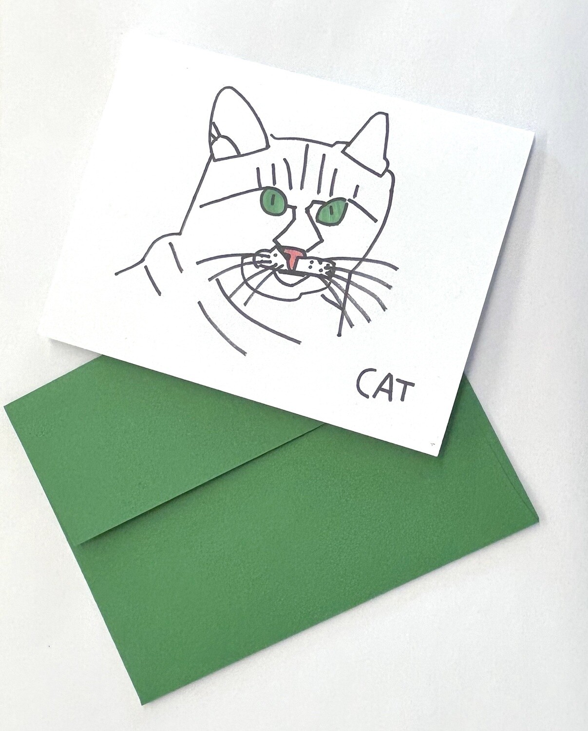 Green Eyed Cat card