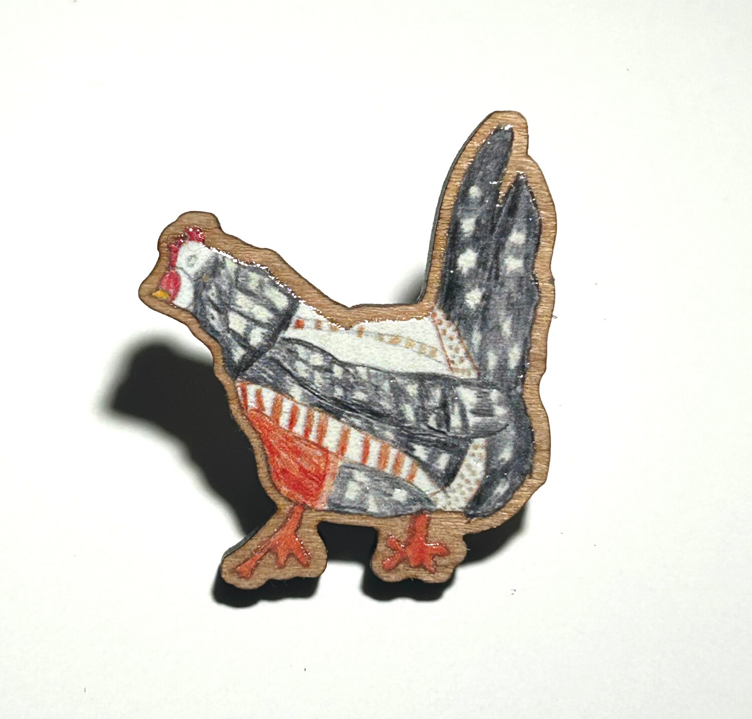 Chicken pin by Jennifer Walton