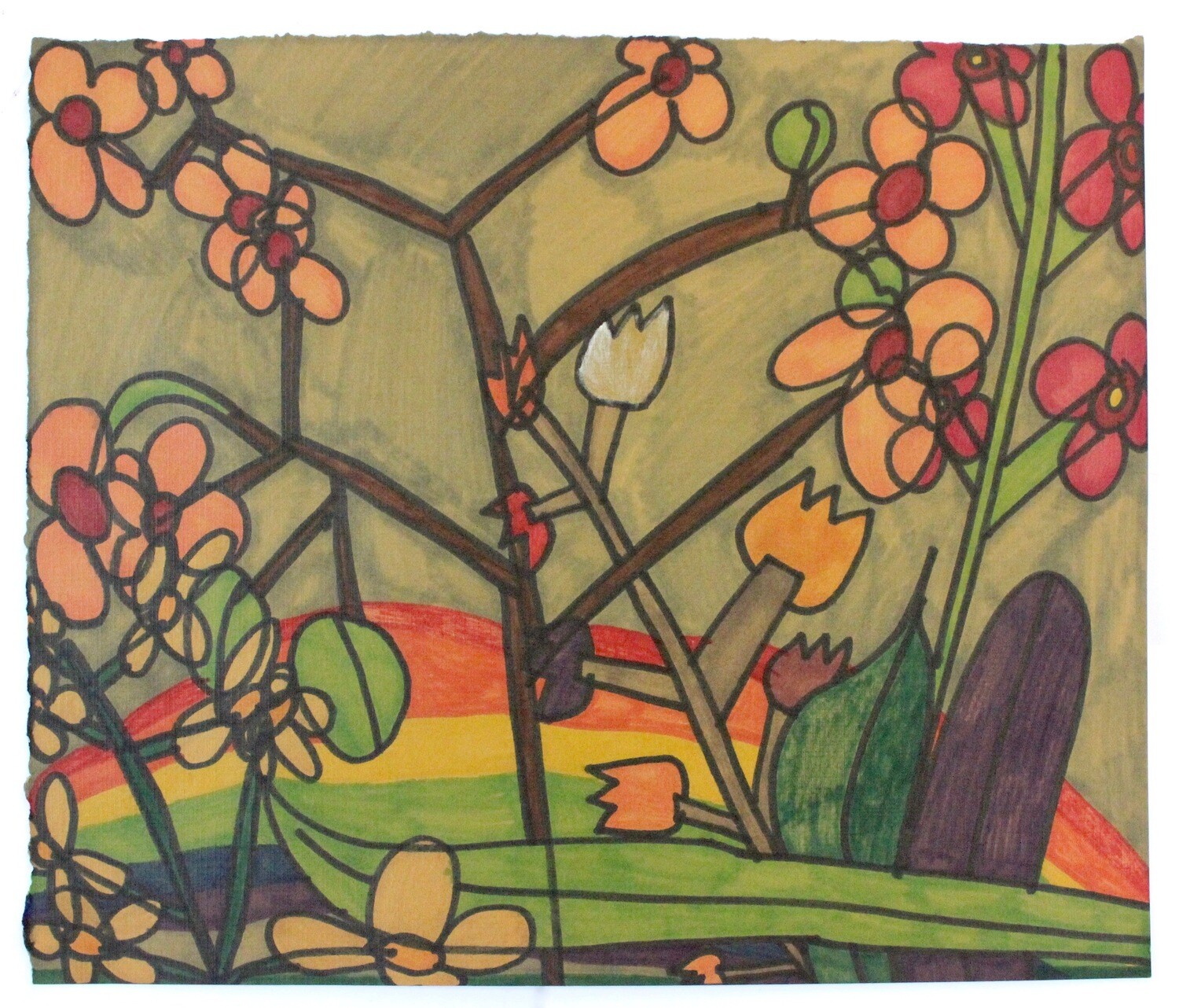 Flowers and rainbow by Natasha Plaza
