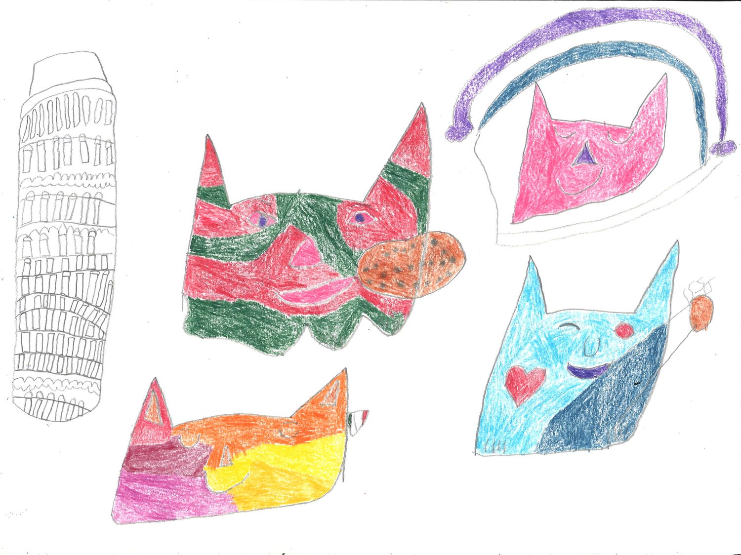 Four Cats in Italy by Lydia Thompson
