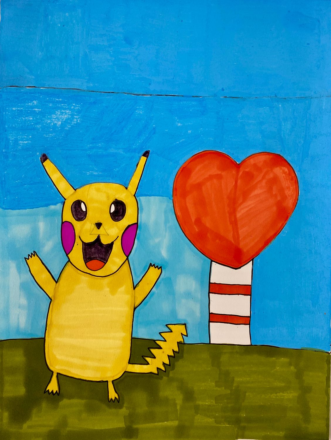 Pikachu and Candy Cane by Samir Saunders