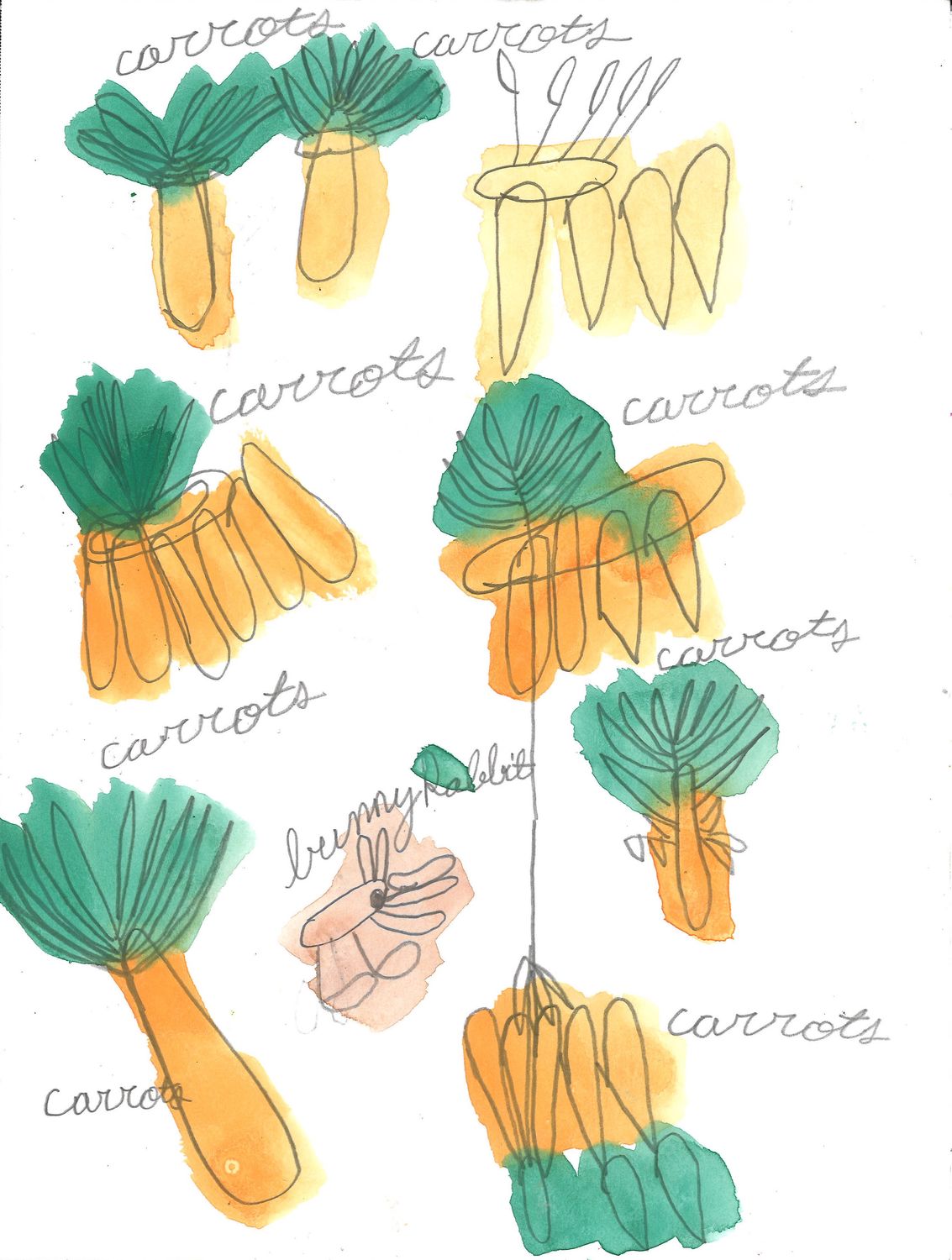 Carrots (Double sided painting) by Tamisha Williams