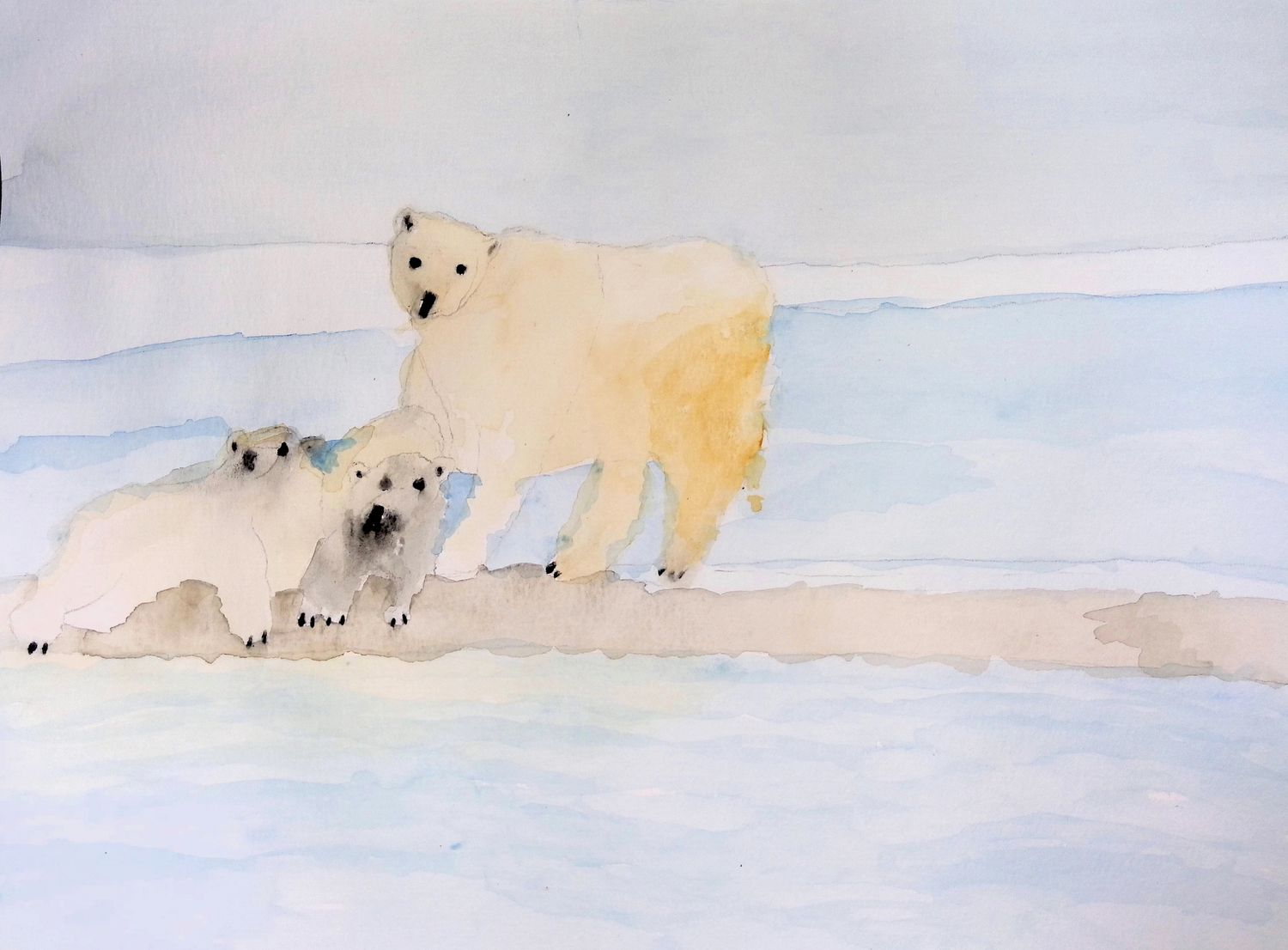 Three Polar Bears by Chloe Kirkland