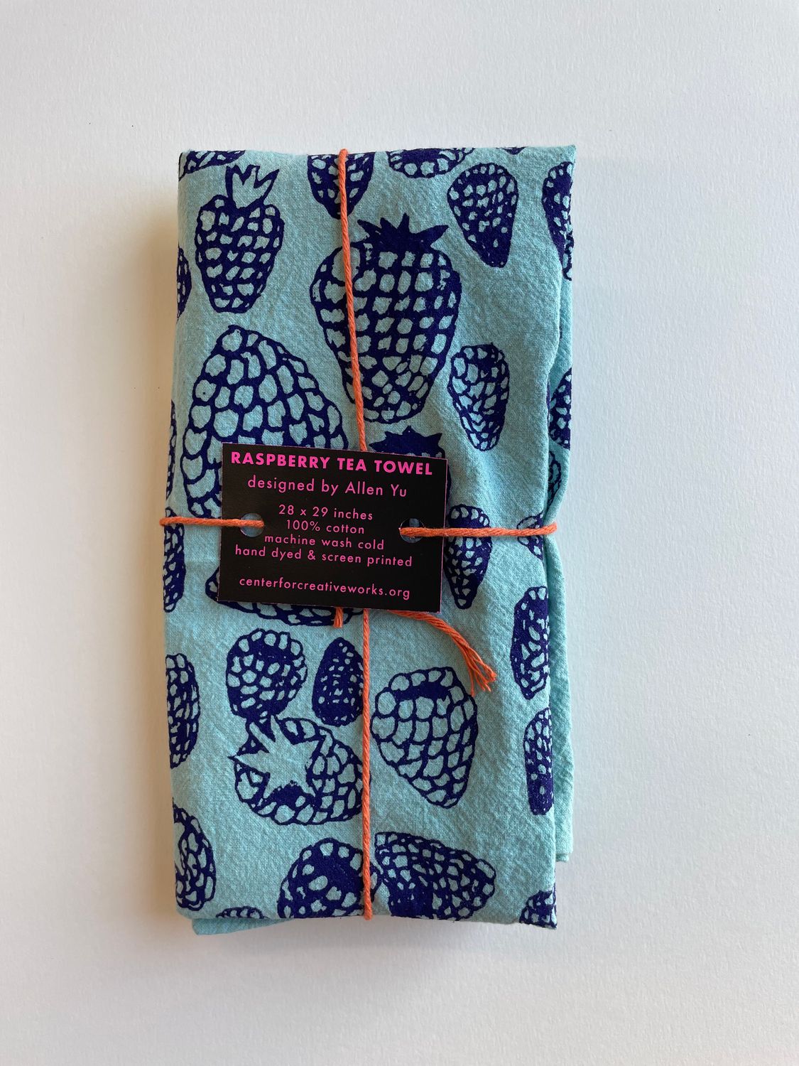Raspberry Tea Towel (large) by Allen Yu
