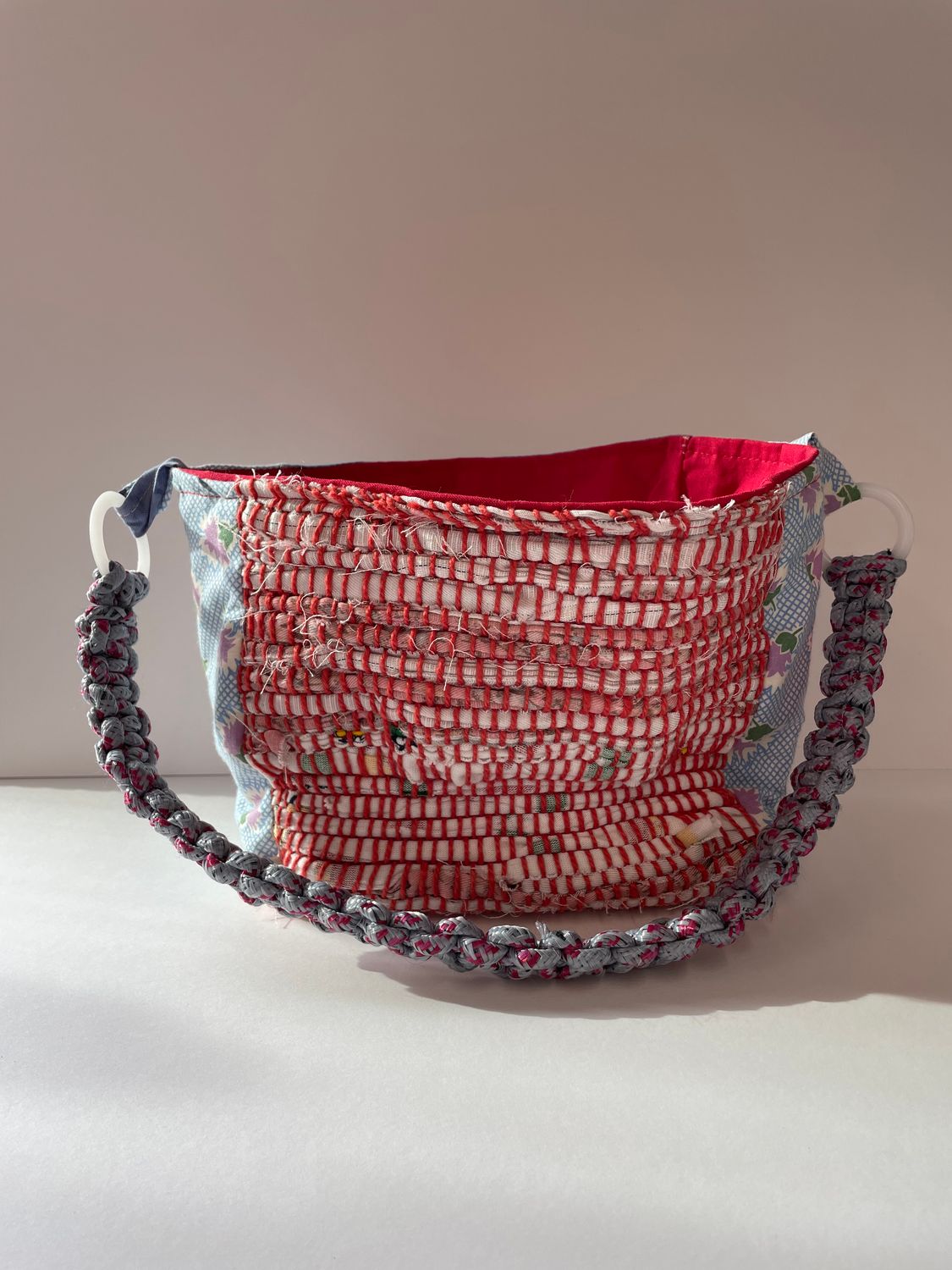 handwoven bucket bag by Keishla Rosado