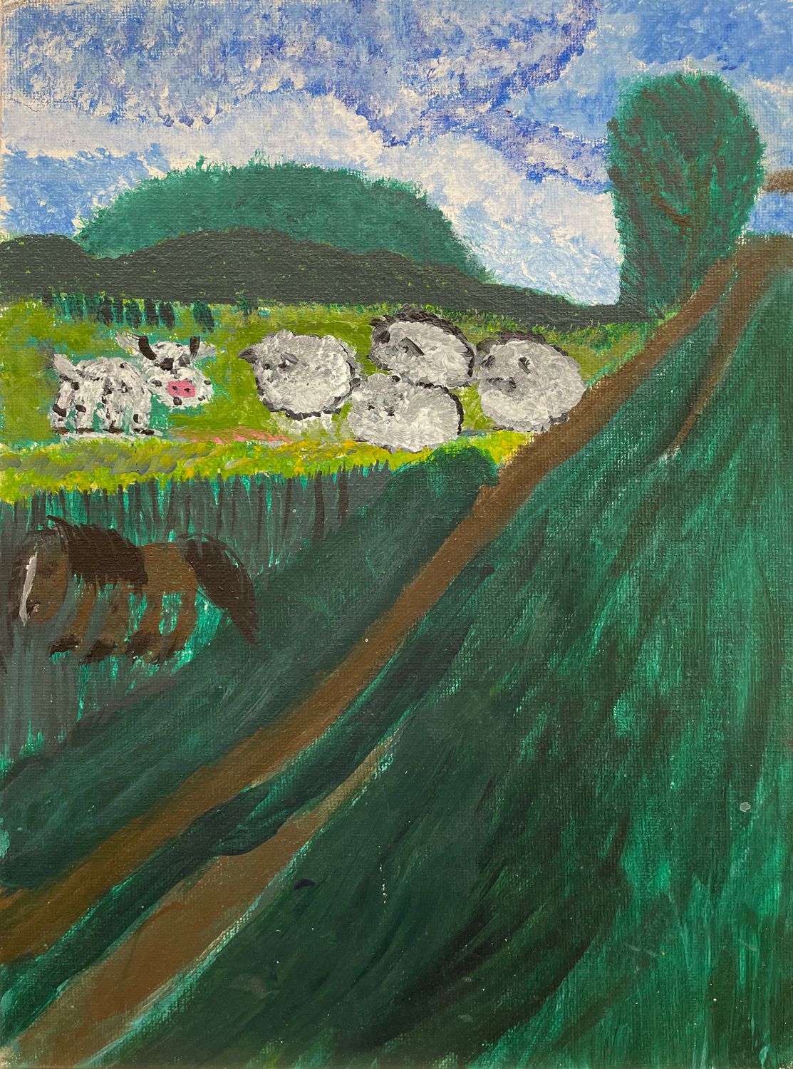 Farm with Animals by Anjali Goodwin