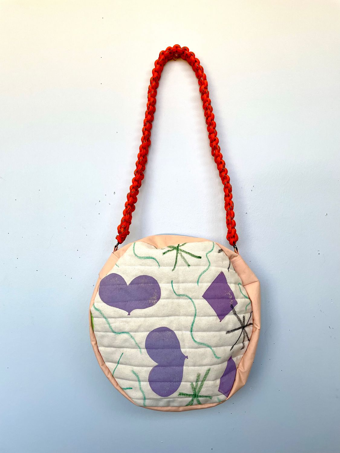 Hearts and Stars quilted bag by Ania Lattie