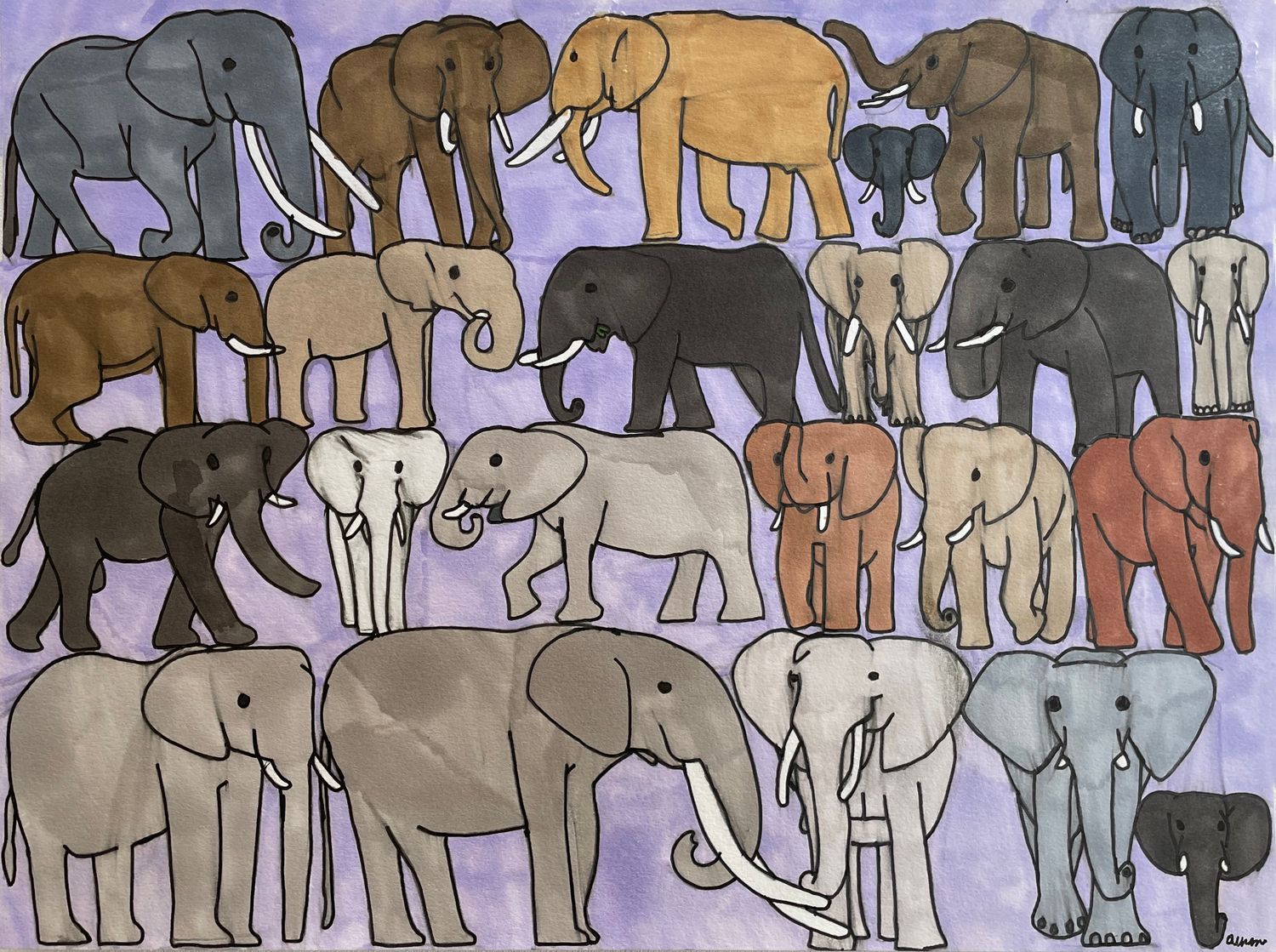 Elephants by Allen Yu