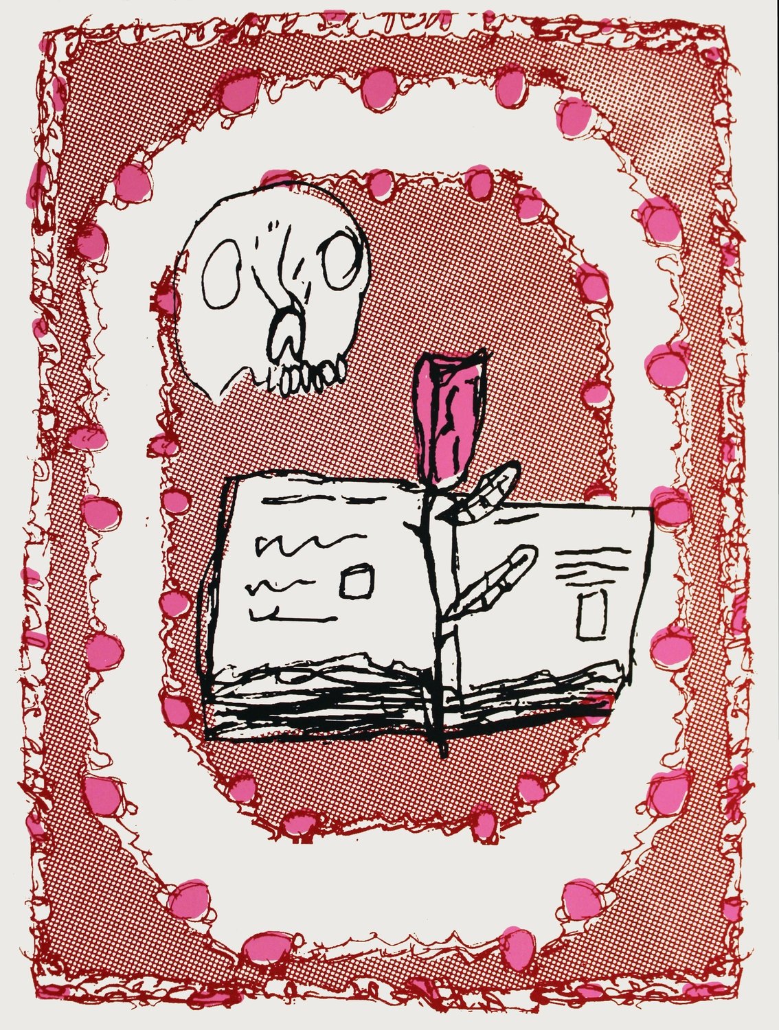 "Skull and Rose" Screen Print by Judy Barnett "Skull and Rose" Screen Print by Judy Barnett