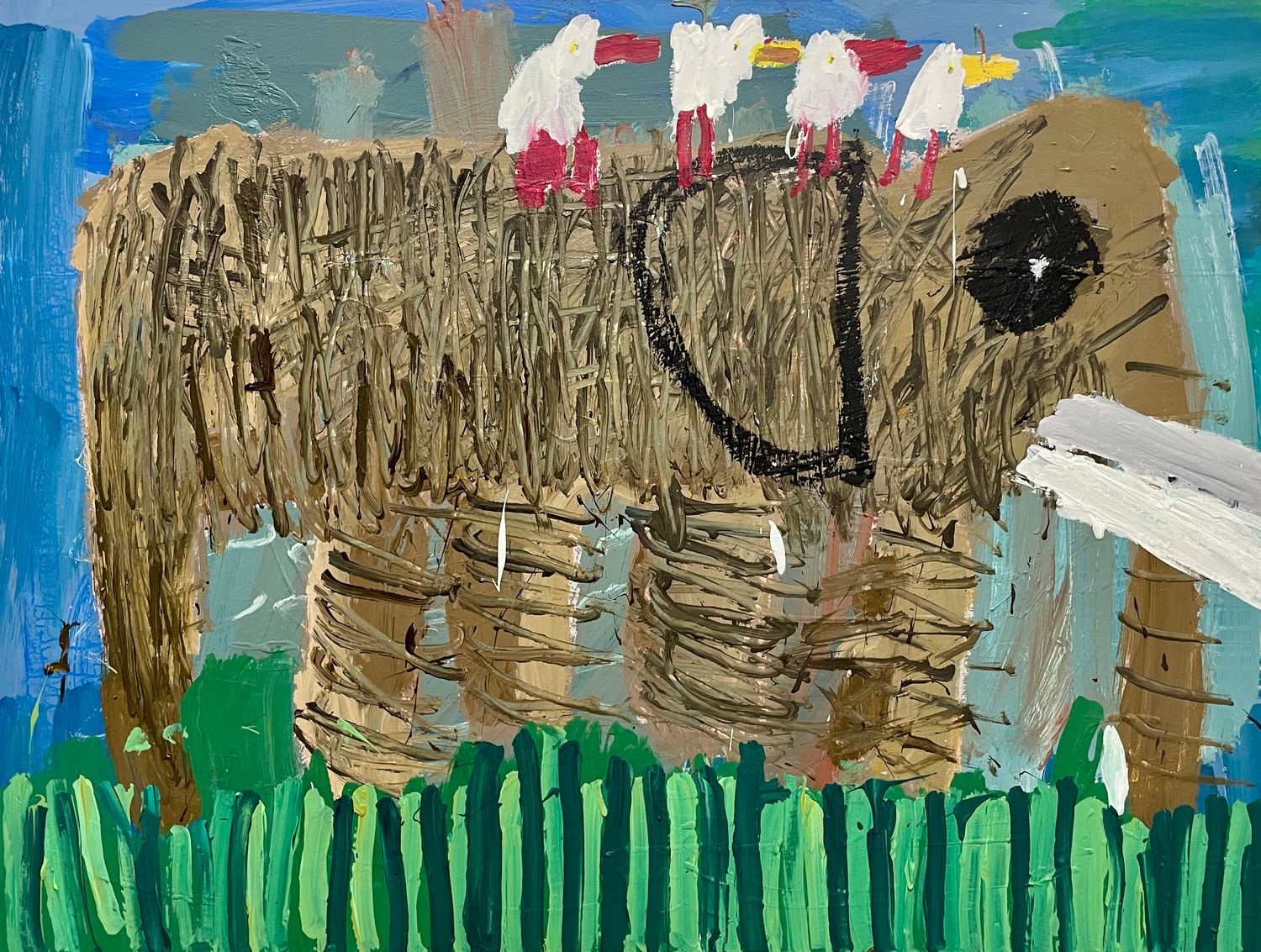 Elephant and Birds by Clyde Henry