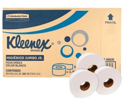 Higiénico Jumbo Kleenex® Jr 300m x 9.5 cm x 12 pzas (Neutro Olor)