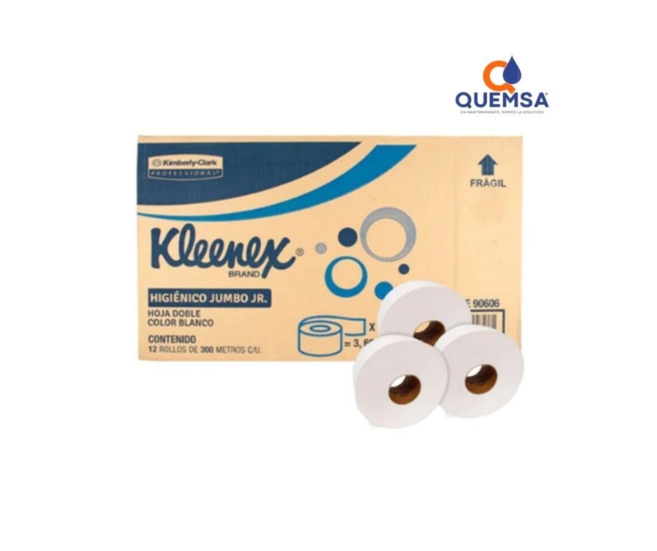 Higiénico Jumbo Kleenex® Jr 300m x 9.5 cm x 12 pzas - Precio 1 caja