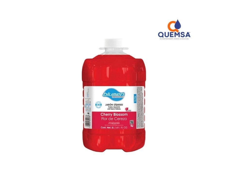 Jabon liquido blumen de 5 lts cherry - Precio 1 galon de 5 lts