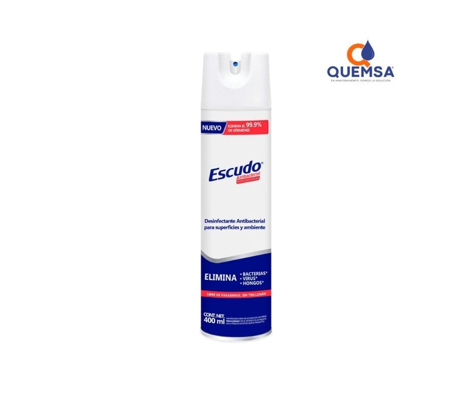 AEROSOL DESINFECTANTE ESCUDO PARA SUPERFICIES Y AMBIENTES 400ml - Precio 1 caja