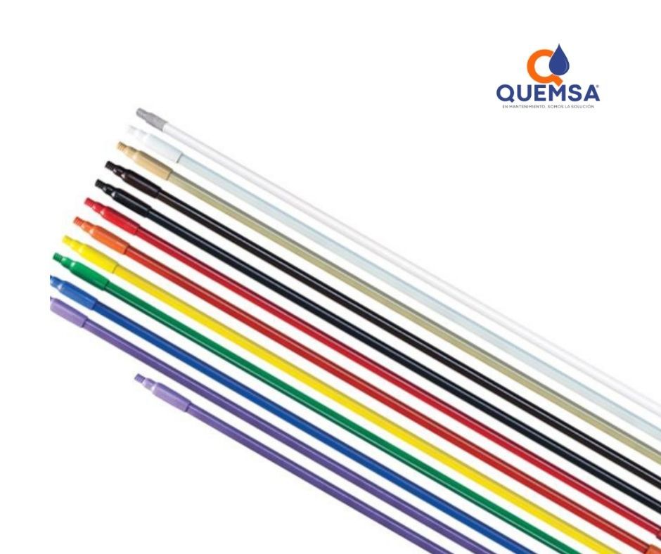 Bastón de Fibra de Vidrio de 1.50 mts. de 1&quot; Punta Plástica - Precio atado C/12 Pzas