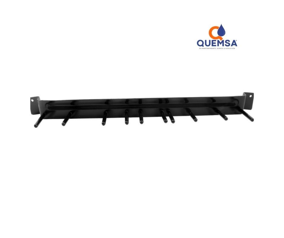 Colgador de Aluminio en color NEGRO - Precio caja C/6 Pzas