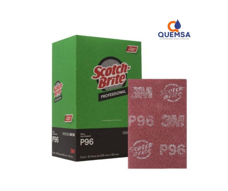 P-96 Fibra Scotch-Brite®Rojo Vino - Precio caja C/72 Pzas
