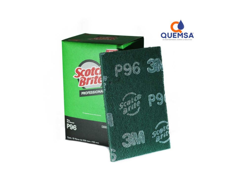 P-96 Fibra Scotch-Brite® Verde - Precio paquete C/12 Pzas