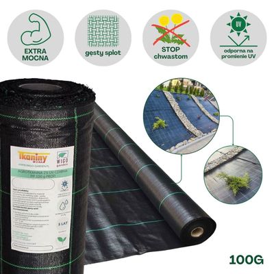 Agrotkanina czarna PROFI PP UV 100g/m2 100cm x 20m