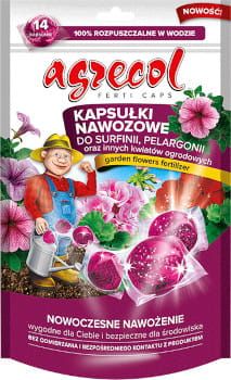 Agrecol - kapsułki nawozowe do surfinii, pelargonii oraz innych kwiatów ogrodowych 14 szt