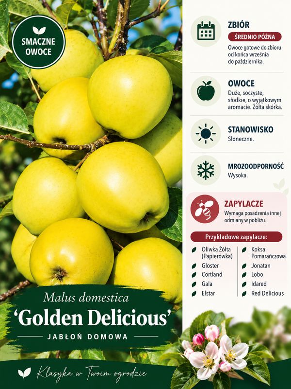 Jabłoń 'Golden Delicious' Malus domestica