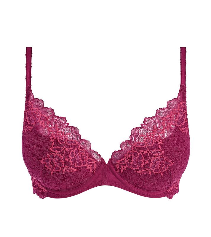 Wacoal Lace Perfection push-up bh plum