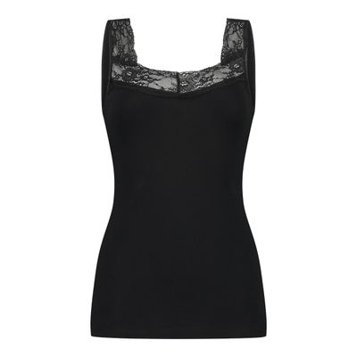 Ten Cate Organic Cotton hemd met kant zwart