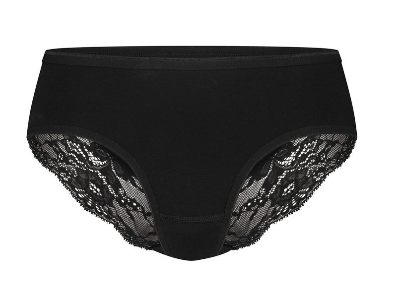Ten Cate Organic Cotton hipster met kant zwart