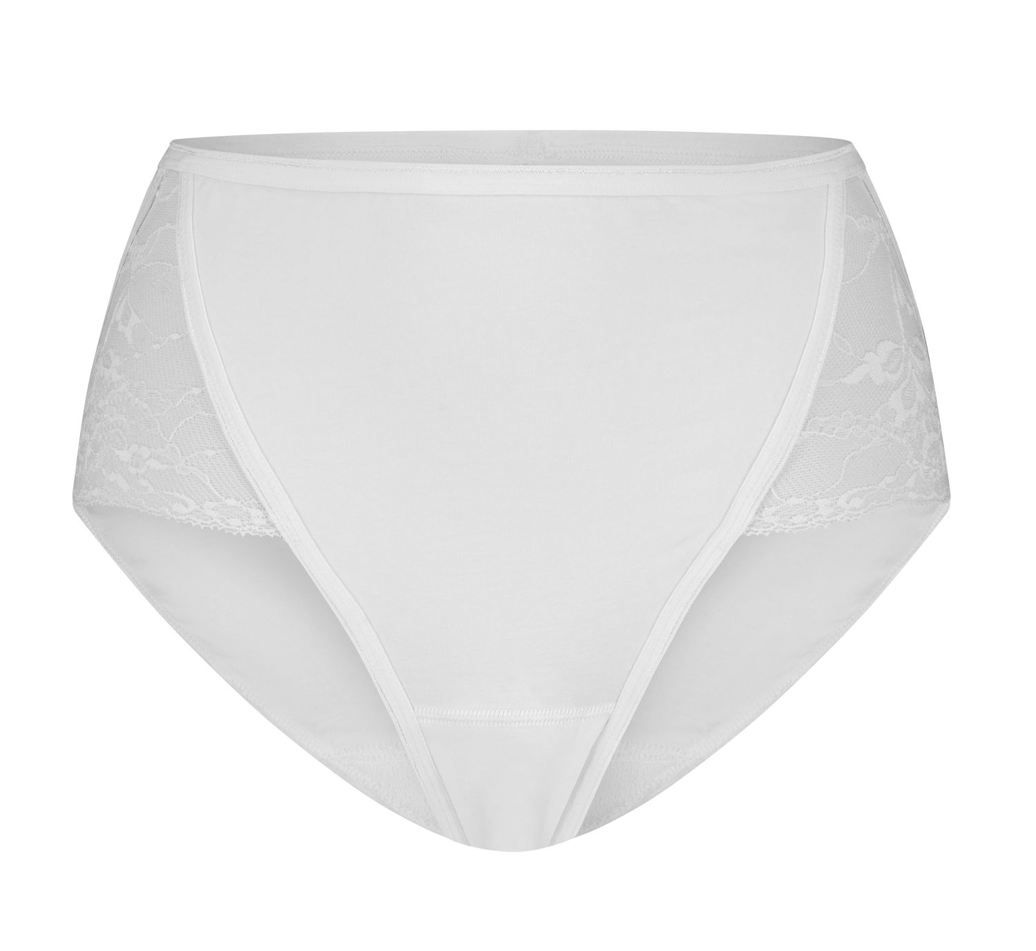 Ten Cate Organic Cotton high leg met kant wit