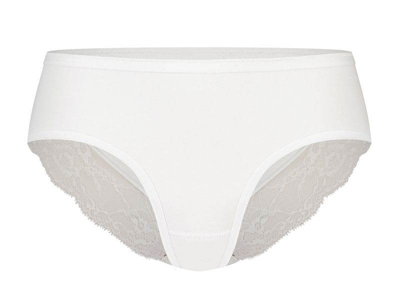 Ten Cate Organic Cotton hipster met kant wit