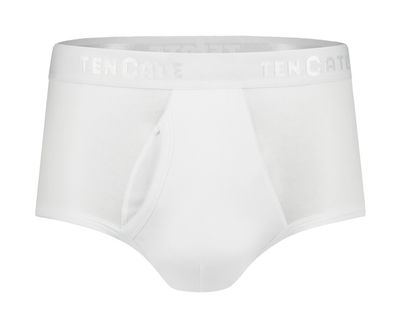 Ten Cate Men Organic Cotton slip met gulp 2-pack wit