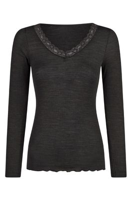 Nina von C Wool Silk shirt lange mouw merinowol