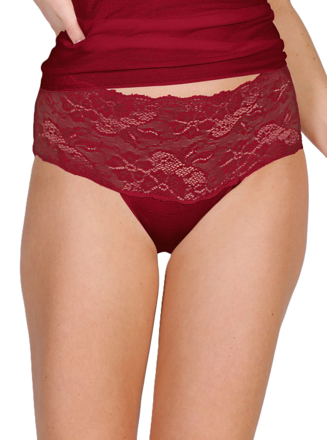 Nina von C Fine Cotton tailleslip red berries