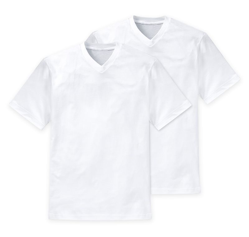 Schiesser Essentials American t-shirt v-hals 2-pack