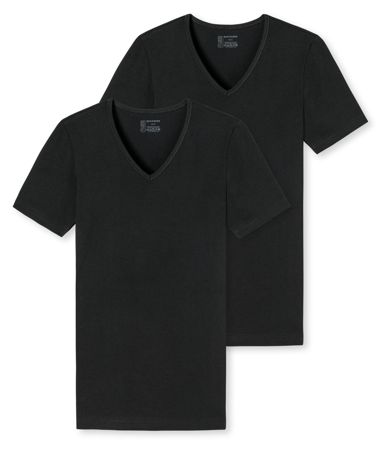 Schiesser 95/5 t-shirt v-hals 2-pack
