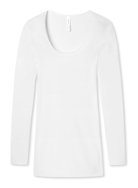 Schiesser Luxury shirt lange mouw wit