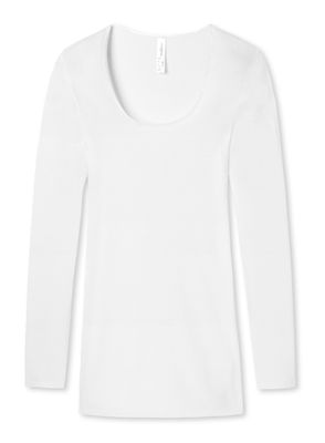 Schiesser Luxury shirt lange mouw wit
