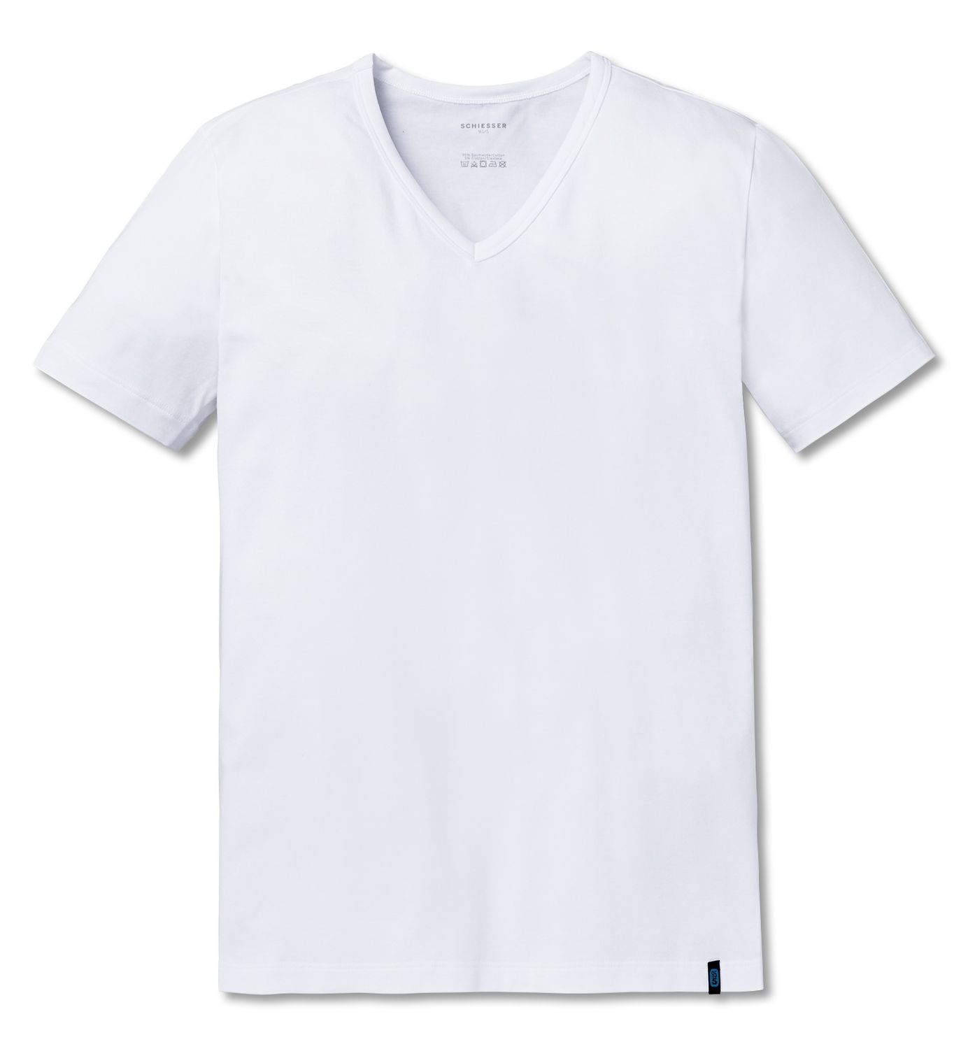 Schiesser 95/5 t-shirt v-hals wit