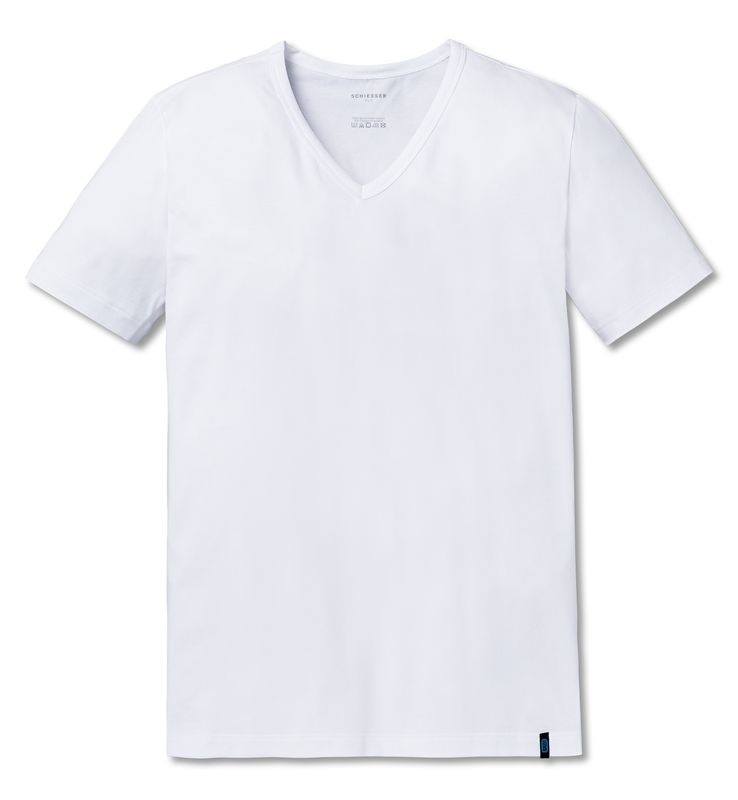 Schiesser 95/5 t-shirt v-hals wit