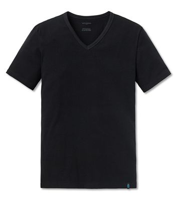 Schiesser 95/5 t-shirt v-hals zwart