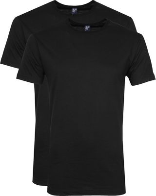 Alan Red Derby t-shirt ronde hals 2-pack zwart