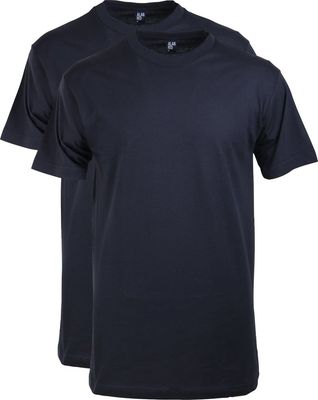 Alan Red Virginia t-shirt ronde hals 2-pack marine