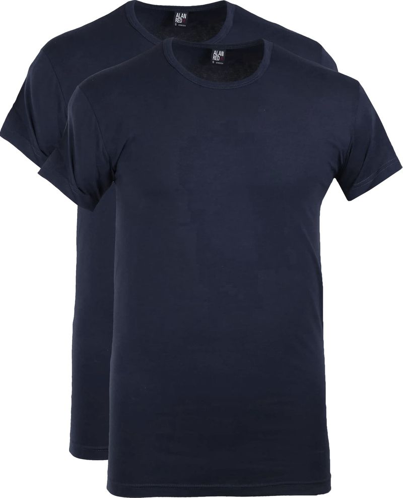 Alan Red Ottawa t-shirt ronde hals 2-pack marine