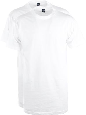 Alan Red Virginia Long t-shirt ronde hals 2-pack wit