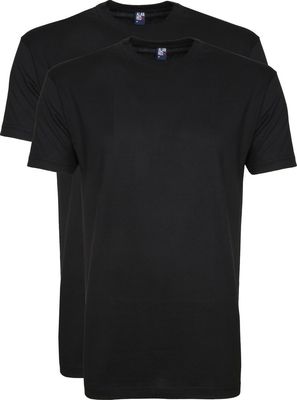 Alan Red Virginia t-shirt ronde hals 2-pack zwart
