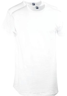Alan Red Derby Long t-shirt ronde hals 2-pack wit