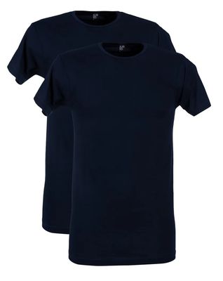 Alan Red Derby t-shirt ronde hals 2-pack marine
