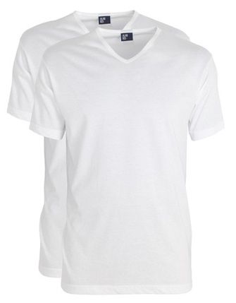 Alan Red Vermont t-shirt v-hals 2-pack wit