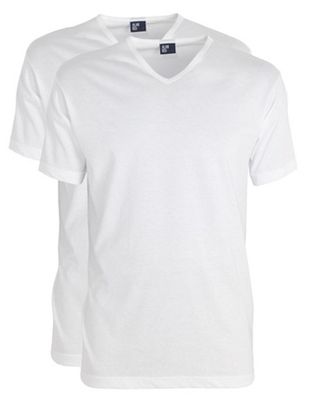 Alan Red Vermont t-shirt v-hals 2-pack wit