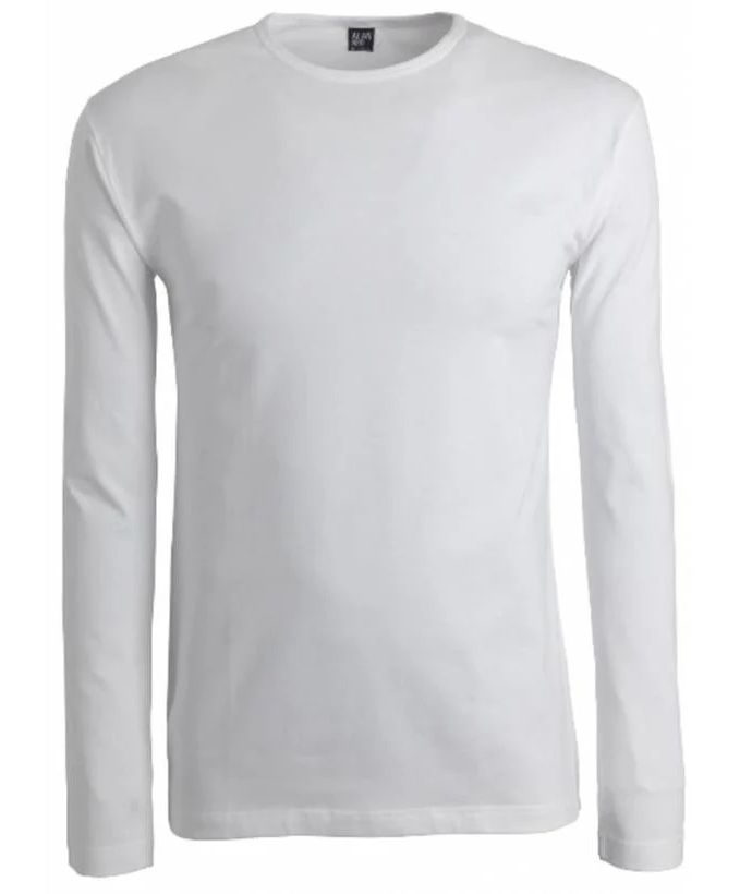 Alan Red Olbia t-shirt lange mouw ronde hals wit